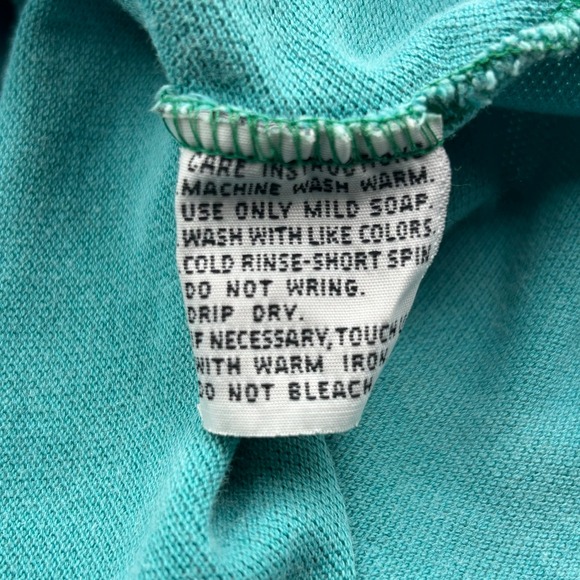 Vintage IZOD Lacoste Polo Shirt Mens Medium Green Short Sleeve‎ Crocodile Logo - Picture 4 of 7